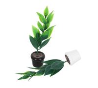 VICASKY 2 Pièces Lot de Décor de Jardin Miniature Plastique Plante Verte Simulée pour Maison de Poupée Accessoire de Scène Micro-Paysage