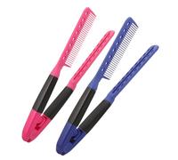 VICASKY 2 Pièces Lot de Peignes Lissants pour Cheveux Peigne de Coupe Plastique Lisseur Compact avec Forme V