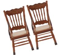 VICASKY 2 pièces maison de poupée miniature nourriture vide tasse d'eau mini modèle accessoires maison mini moderne meubles de maison de poupée siège miniatures kit mini maison de poupée partie bois