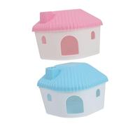 VICASKY 2 pièces Maison pour Petits Animaux Cachette pour Hamster Souris et Dhabitat Miniature Refuge Stress Accessoires pour Cage Hamster et Rongeurs