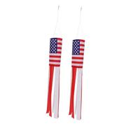 VICASKY 2 Pièces Manche à Air Drapeau Usa Décor Patriotique Suspendu pour Fête et Événements Extérieurs