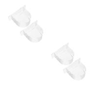 VICASKY 2 Pièces Mangeoire pour Oiseaux Transparent Bac Alimentaire Épaissi Demi Accessoire pour Cage Compatible avec Nourriture pour Perroquets et Animaux de Compagnie