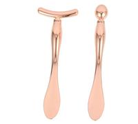 VICASKY 2 pièces Massageur pour Yeux Alliage de Applicateur et Cuillère à Crème Contour des Yeux Outil de Soin Anti-poche et Anti-rides Léger pour et Cosmétique