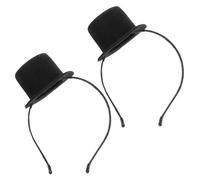 VICASKY 2 Pièces Mini Top Hat Headband Bowler Style Costume Hat Clip For Adults And Adjustable Victorian Party Accessory For Halloween Christmas And Roaring Events