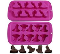 VICASKY 2 Pièces Moule à Chocolat en Silicone Forme Chapeau de Sorcière pour Halloween, Résistant et Flexible, pour Pâtisserie et Glaçons