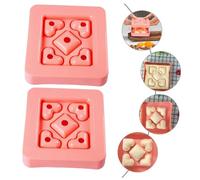 VICASKY 2 pièces Moule Mini Sandwich Forme Coeur et Plastique Créatif Pour Pâtisserie Accessoires de Cuisine Pratiques et Portables