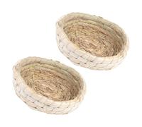 VICASKY 2 pièces Nids Paille Naturelle pour Pigeons Nichoirs Élevage Résistants et Confortables pour Oiseaux de Compagnie
