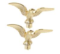 VICASKY 2 pièces Ornement de Mât Drapeau Aigle Tête Décorative pour Mât Carré Extérieur et Salle de Conférence Fixation Stable et Résistante Aux Intempéries