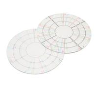 VICASKY 2 Pièces Outil de Poterie en Céramique pour Division Précise et Finition, Séparateur de Cercle Rotatif en Plastique, pour Création et Éducation en