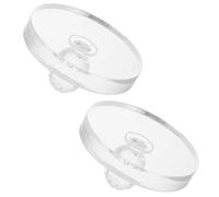 VICASKY 2 Pièces Outil de Pressage Maquillage Tampons Ronds Plastique Transparent pour Ombre à Paupières Blush Sourcils et Highlighter Pressage Précis et Réparation de Poudre