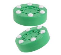 VICASKY 2 Pièces Palet de Hockey Extérieur Vert Léger en PP Structure à 6 Billes pour Entraînement Officiel sur Allée et Garage, pour Adultes et Jeunes