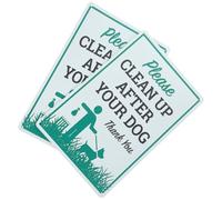 VICASKY 2 pièces Panneau Vintage Interdiction Déjections Canines Plaque Suspendue Fer Rétro pour Jardin et Pelouse Signalisation Visible pour Empêcher Chiens Uriner et Défécation