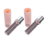 VICASKY 2 Pièces Peigne à Friser Portable Bouclé Pour Sanglier Brosse à Cheveux Ronde Brosse à Cheveux De Voyage Poil Brosse à Cheveux Lissante Nappe Démêlant Abdos Rose