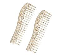 VICASKY 2 Pièces Peigne Anti-statique à Dents Larges Prendre Peigne Large Pour Les Boucles Coiffeur Poil Peigne à Boucler Démêlant Large Peigne Coiffant Bouclé Plastique