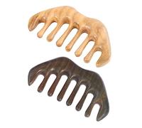 VICASKY 2 Pièces Peigne de Massage Bois de Santal de Peigne Acupuncture Créatif pour Détente et Circulation Sanguine Aléatoires Couleur Aléatoire