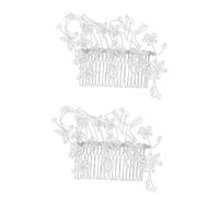 VICASKY 2 Pièces Peigne Latéral Mariage Réutilisable Accessoire Cheveux Élégant pour Mariées Demoiselles et Femmes Décorations Coiffure Chignon Bandeau Mariée Délicat et