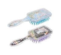 VICASKY 2 Pièces Peignes de Massage Plastique Démêlants et Durables Adaptés Cheveux Longs Courts Bouclés et Raides et Portables pour Usage et Voyage