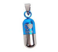 VICASKY 2 pièces Pendentif Collier Chien Inoxydable Plaque Identité Légère pour Chats et Chiens Décoration Anti-perte avec Anneau Attache Pratique Noir et Bleu