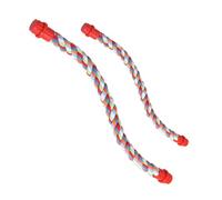 VICASKY 2 pièces Perchoir Corde pour Perroquet Station Escalade et Repos Coton Coloré pour Perruches Calopsittes et Oiseaux Suspendu Résistant et Multifonctionnel pour Cage