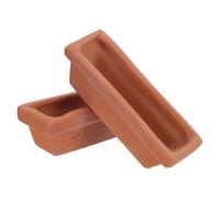 VICASKY 2 Pièces Petit Pot en Terre Cuite, Pots de Fleurs Miniatures en Argile, Rond, Marron, 2,17x0,63 Pouces, pour Cactus et Plantes, Intérieur et Extérieur, Style Rustique Classique
