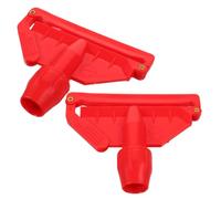 VICASKY 2 Pièces Pince de Rechange pour Balai à Franges 25mm, Plastique | Support de Manche 25mm, Mécanisme à Clip Robuste, Usage Humide ou Sec, pour Services D’entretien