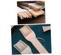 VICASKY 2 pièces Pinceaux à Badigeonner Silicone avec Manche Plat Bois Brosse Huile Cuisson et Barbecue Ustensiles Pâtisserie Résistants et Ergonomiques pour Marinade et Pâtisserie