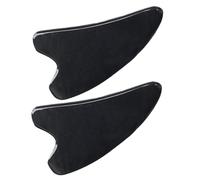 VICASKY 2 pièces Plaque de Grattage Naturelle Corne de Buffle Outil de Massage Visage et Corps Forme de Cœur Massage Relaxant pour Circulation Sanguine et Détente Musculaire