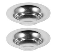 VICASKY 2 Pièces Plateau à Cire en Acier Inoxydable Rond Résistant la Chaleur pour Diffuseur D'huiles Essentielles et Brûleur à Cire, Accessoire Parfum D'ambiance Maison