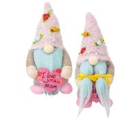 VICASKY 2 Pièces Poupée GNOME en Peluche, Déco Printemps | PP Coton et Carton, Réutilisable, pour Étagère, Bibliothèque, Table Centrale et Coffret Présent