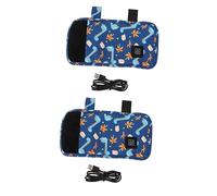 VICASKY 2 Pièces pour Bouteille Lait Plus Chaud isolé de biberon réchauffeurs de Porte-Bouteille Chauffe biberon bébé Velours Composite Blue