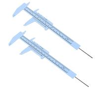 VICASKY 2 Pièces Règle à Sourcils Outil de Mesure Multifonction pour Maquillage pour Dessiner et Sourcils Couleur Bleu