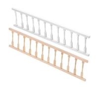 VICASKY 2 Pièces Scale Weather-resistant Wooden Handrail For Micro Garden And Tiny House Decoration