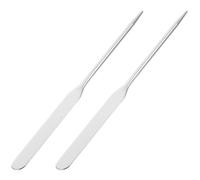 VICASKY 2 pièces Spatule Mélangeuse Maquillage Acier Inoxydable Outil Cosmétique Mixer Palette pour Ongles Fond de Teint Couleurs