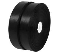 VICASKY 2 Rouleaux Ruban Cadeau Noir Ruban Satin Polyester pour Emballage Cadeaux Décoration Mariage Anniversaire et Créations DIY Fleuriste