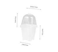 VICASKY 20 Ensembles Lot de Pots de Culture Carrés avec Couvercle Transparent Réutilisables pour Plantes Dintérieur et Extérieur Pots de Semis pour Jardinage et Pépinière Résistants et