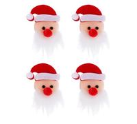 VICASKY 20 Pièces Accessoires Décoratifs du Père Noël en Polyester Rouge, Chaussette de Noël Charmante Couleur Vive, Saison des Fêtes et Décoration Maison