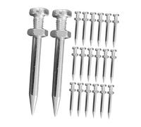 VICASKY 20 pièces Aérateurs de Pelouse Pointes Métalliques pour Chaussures Piquets Robustes pour Aération Sol Outil Pratique pour Gazon Sain Compatible Jardinage Homme et Femme