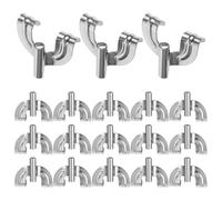 VICASKY 20 Pièces Bass Drum Claw Hook Accessory Set Metal Drum Hardware Parts For Replacement Easy Installation And Clamping Design