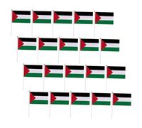 VICASKY 20 pièces Drapeaux de Palestine à Main avec Mâts Plastique pour et Événements Nationaux