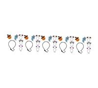 VICASKY 20 Pièces Halloween Party Pet Headbands Set Adjustable Dog Puppy Hair Hoops with Creative Hat Designs Spider Witch Cat Trident Eyeball Pumpkin Ghost for Festive Costume