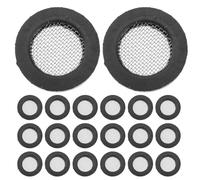VICASKY 20 Pièces Joint de Crépine de Pulvérisateur de Robinet en | Joint en Maille, Protège Angle Valve et Flexible, Noir, Pièce de Remplacement Solide