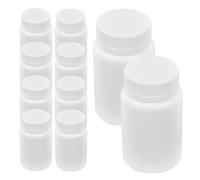 VICASKY 20 pièces Lot de Flacons Pilules Plastiques Blancs avec Bouchon à Vis Étanche Boîtes Vides Rechargeables pour Stockage Comprimés et Vitamines Bouteilles Portables Compactes pour