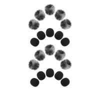VICASKY 20 Pièces Microphone Windscreen Covers Set Furry And Sponge Windshield Protectors For Lapel Mic Weather Resistant Microphone Windproof Covers Compatible With Lavalier Headsets