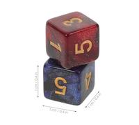 VICASKY 20 pièces Set de Dés de Jeu de Société Acrylique Faces Bicolores à Thème Espace Accessoires de Comptage Éducatifs et Cubes Numériques Brillants pour RPG et Jeux de Stratégie