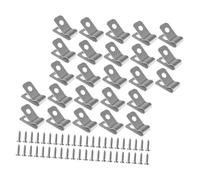 VICASKY 200 Pièces Lot de Clips de Fixation Acier Inoxydable pour Clôture Agricole Agrafes Fil Métallique Résistantes Corrosion avec Vis pour Montage sur Bois Métal ou Vinyle Fixation