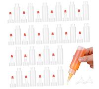 VICASKY 20pièces Bouteilles Plastique Compressibles Avec Graduations De Flacons Pour Sauces Huile Olive Ketchup Avec Entonnoirs Pour Dosage