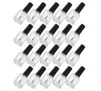 VICASKY 20pièces Flacons Transparents Vides pour Vernis à Ongles avec Pinceau Rechargeables Anti-fuites pour Nail Art DIY et Usage Portable