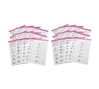 VICASKY 24 Feuilles Cartes de Pratique Nail Art Manucure Ensemble Blanches Outil Formation Ongles pour Débutants et Affichage Designs Variés