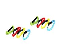 VICASKY 24 Pièces Bandes Élastiques de Course à Trois Jambes Jeu pour Garçon Fille Colorées Rouge Jaune Bleu Vert Attaches Élastiques Résistantes pour Courses Relais et Journées Extérieur