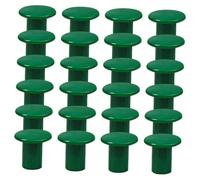 VICASKY 24 Pièces Caps de Protection pour de Jardin Embouts Ronds Plastique Ventilés Protège Bambous Extérieur Résistants Faciles à Installer pour Clôtures et Supports Végétaux